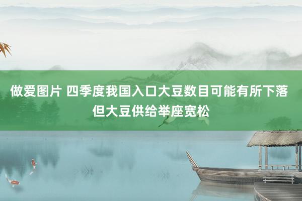 做爱图片 四季度我国入口大豆数目可能有所下落 但大豆供给举座宽松