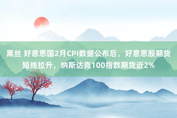黑丝 好意思国2月CPI数据公布后，好意思股期货短线拉升，纳斯达克100指数期货近2%